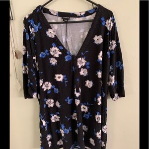 Torrid 3 soft 3/4 sleeve blouse